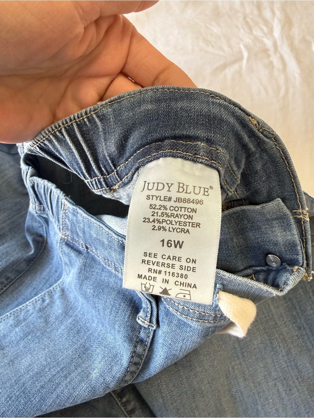 Judy Blue | Women’s 16 W | Joggers Blue High Waist Cuffed Jeans | JB88496 - Picture 4 of 8